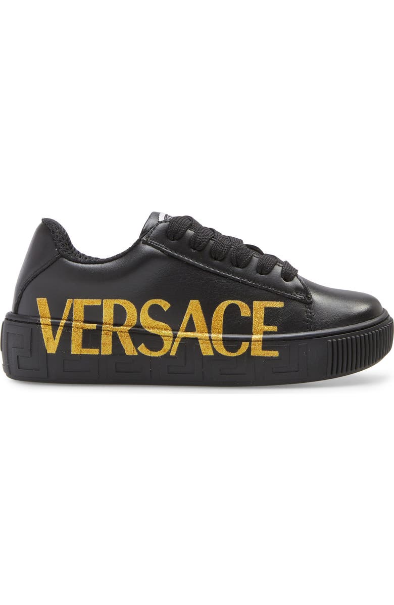 Versace Kids' Greca Logo Low Top Sneaker, Alternate, color,