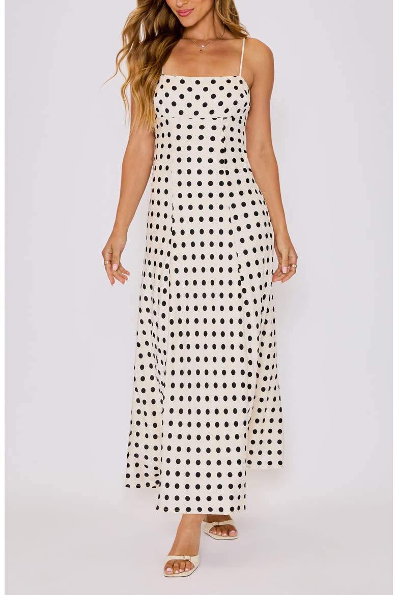 Paulina Polka Dot Maxi Dress, Alternate, color, CREAM POLKA DOT