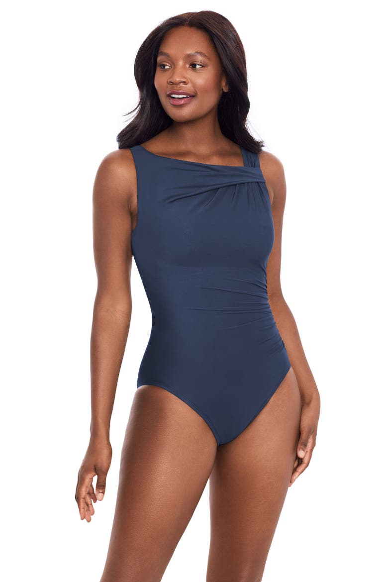Rock Solid Avra Underwire One-Piece Swimsuit, Alternate, color, MIDNIGHT BLUE