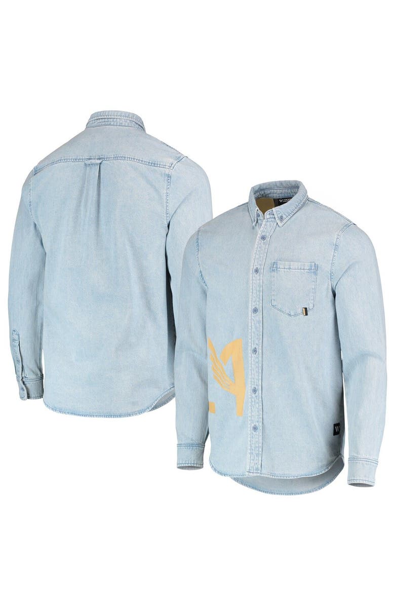 THE WILD COLLECTIVE Men's The Wild Collective Blue LAFC Denim Button-Down Long Sleeve Shirt, Main, color, Blue
