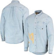 THE WILD COLLECTIVE Men's The Wild Collective Blue LAFC Denim Button-Down Long Sleeve Shirt