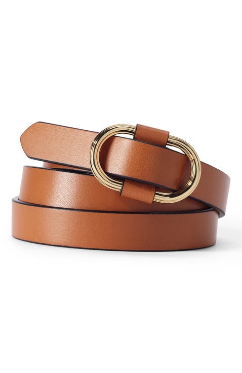 Adjustable Skinny Leather Belt
