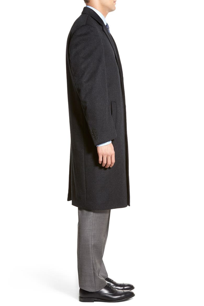 Sheffield Classic Fit Wool & Cashmere Overcoat, Alternate, color, CHARCOAL