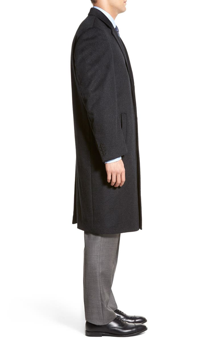 Hart Schaffner Marx Sheffield Classic Fit Wool & Cashmere Overcoat, Alternate, color, Charcoal