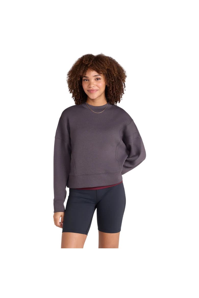 Active Crop Sweatshirt, Main, color, Taupe