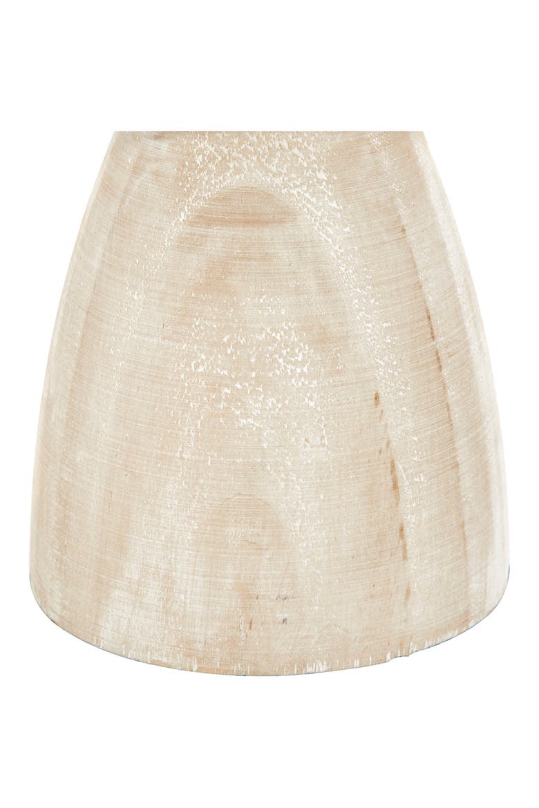 Brown Wood Pillar Candle Holder with Whitewash Finish - Set of 3, Alternate, color, BROWN
