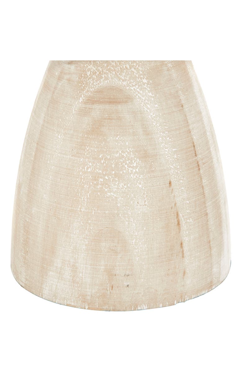 GINGER BIRCH STUDIO Brown Wood Pillar Candle Holder with Whitewash Finish - Set of 3, Alternate, color,