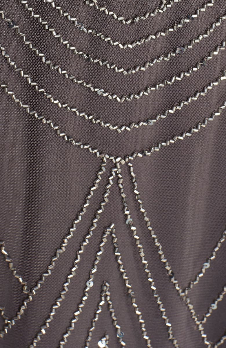 J Kara Chiffon Overlay Beaded Gown, Alternate, color,