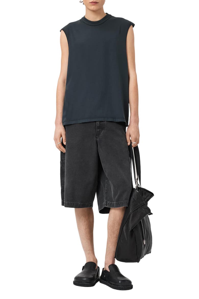 Cole Sleeveless Crewneck T-Shirt, Alternate, color, WASHED BLACK