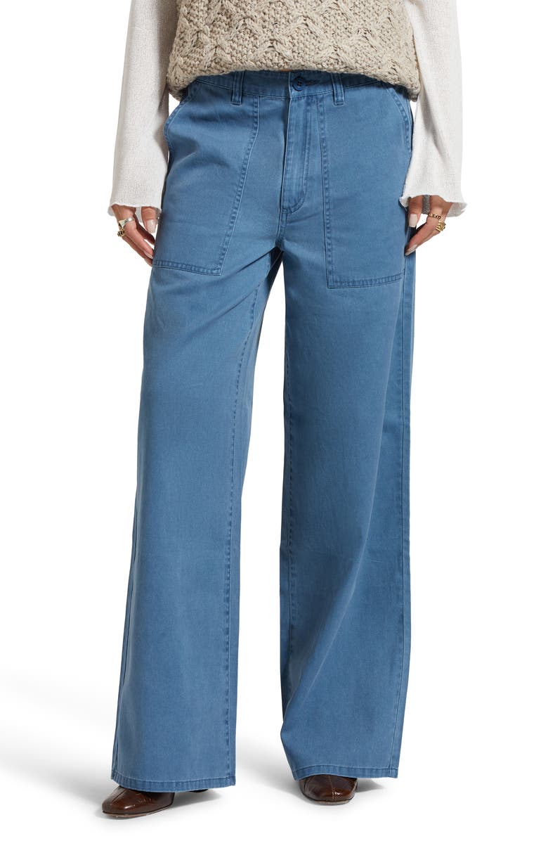 Brixton Military Twill Pants, Main, color, Deep Sea