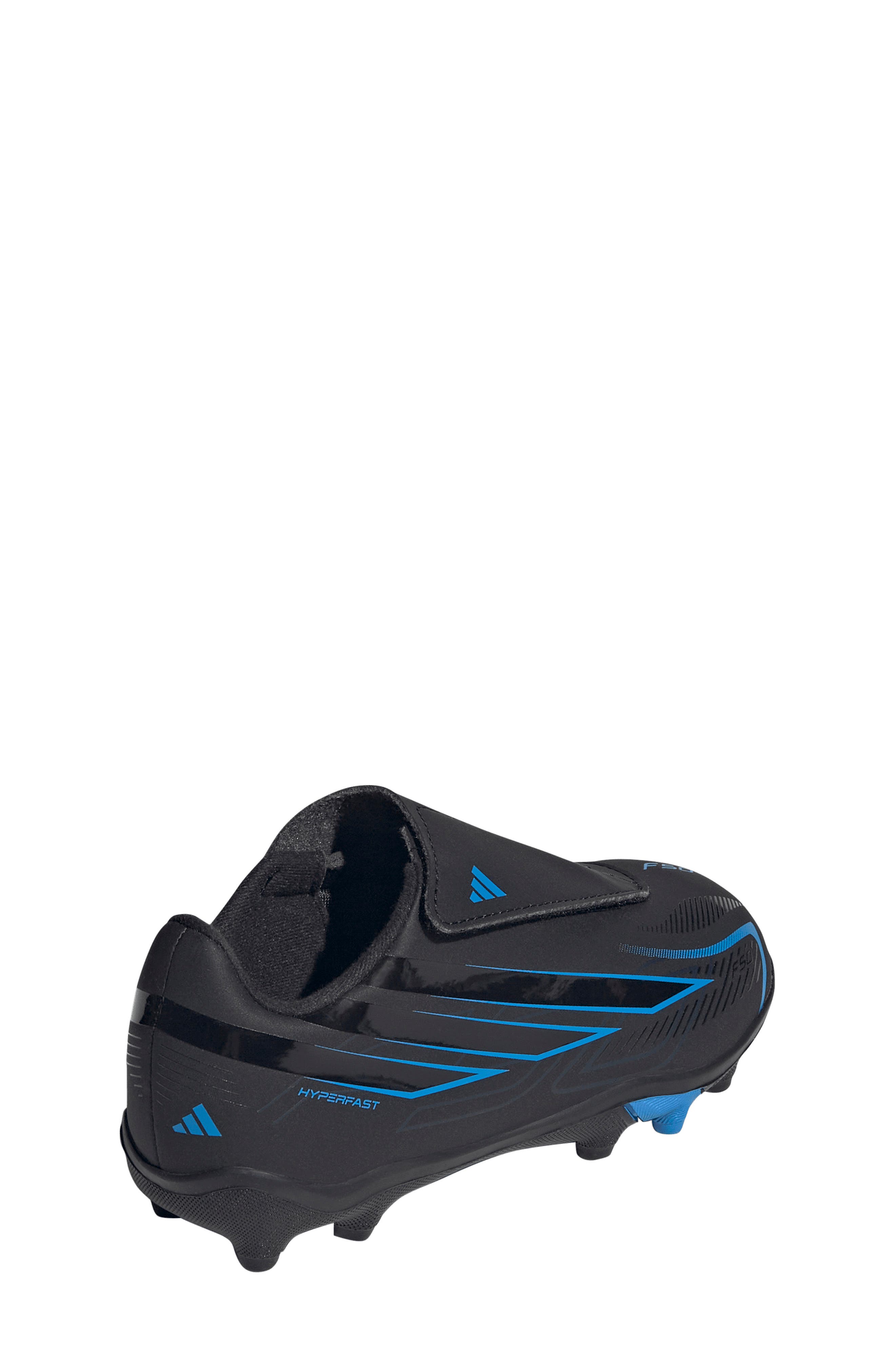 Kids' F50 Hyperfast Club Turf Soccer Shoe, Alternate, color, CORE BLACK/ LUCID RAY BLUE