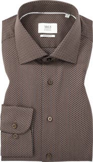 1863 by Eterna Modern Fit Micropattern Non-Iron Cotton Dobby Dress Shirt
