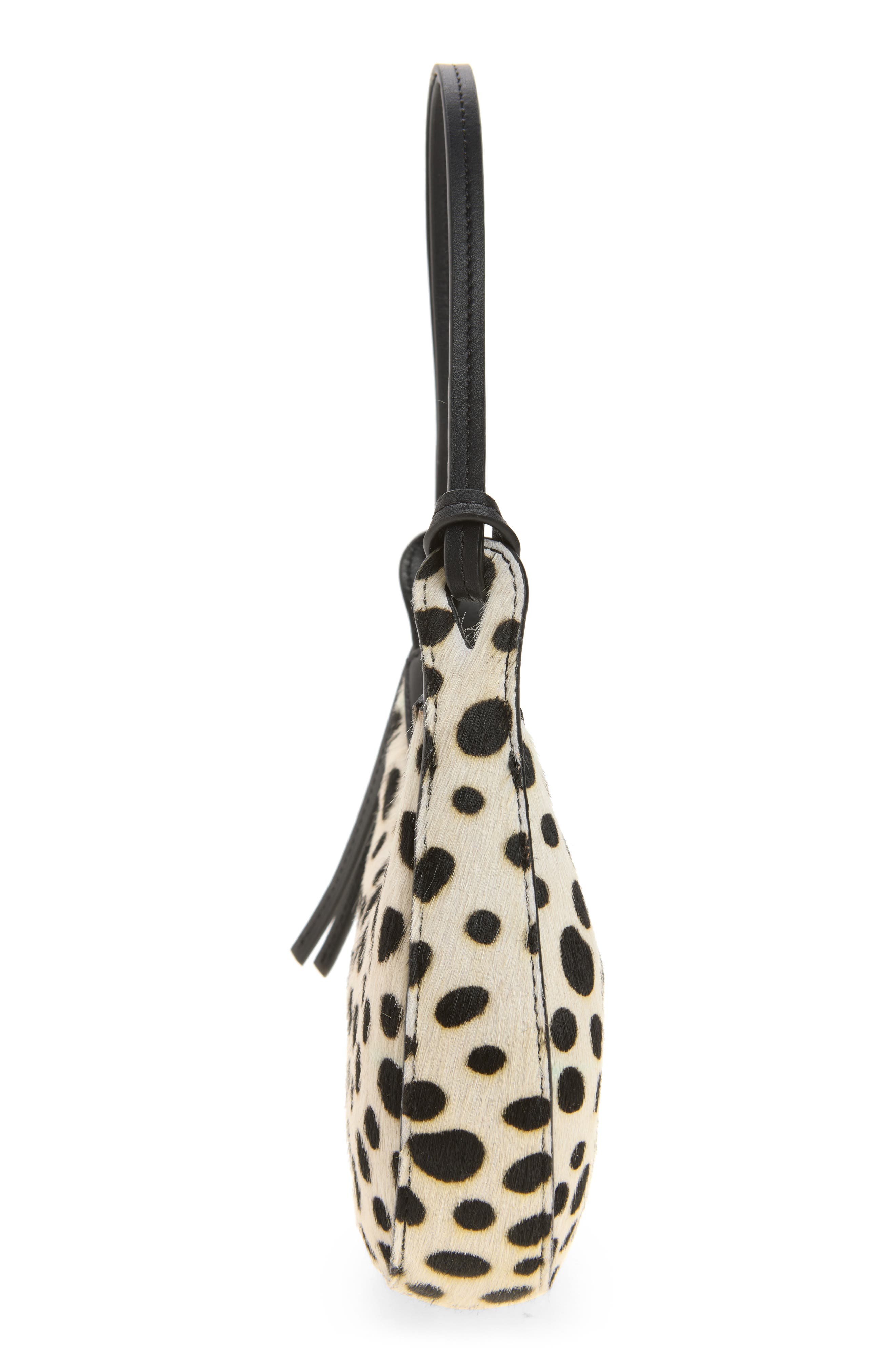 Mini Rosetta Calf Hair Shoulder Bag, Alternate, color, DALMATIAN HAIRCALF
