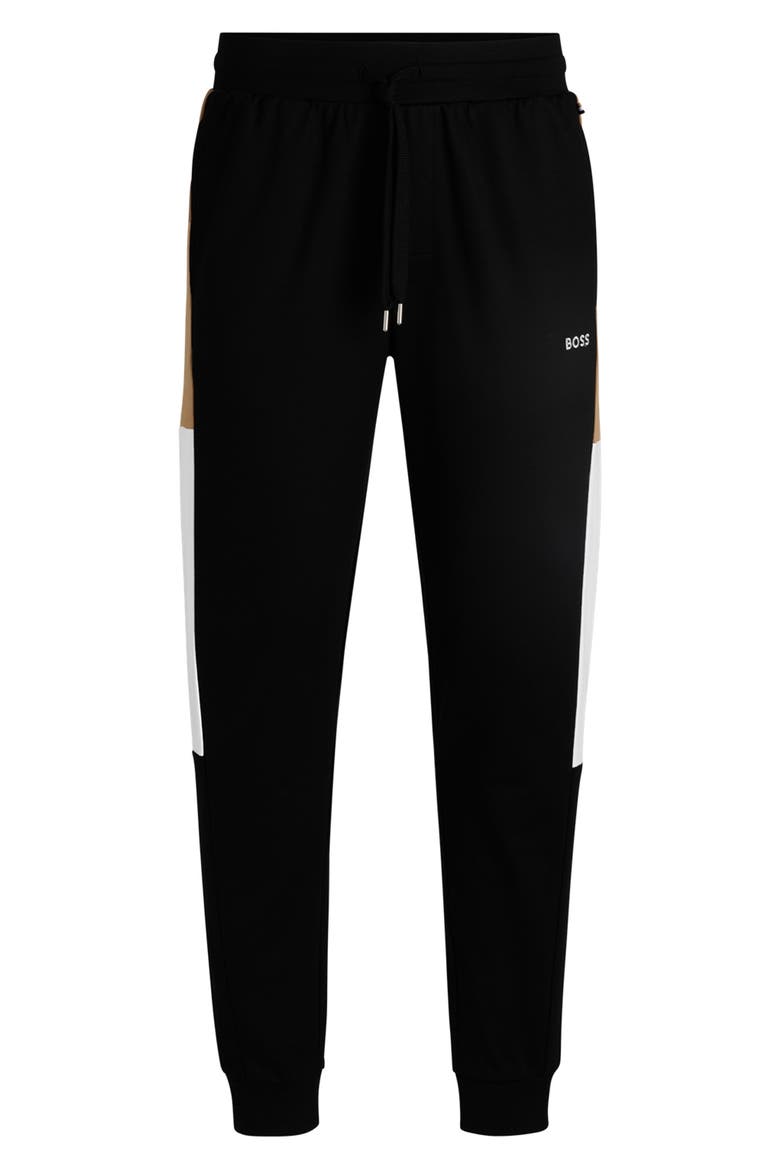 Iconic Cotton Joggers, Alternate, color, BLACK