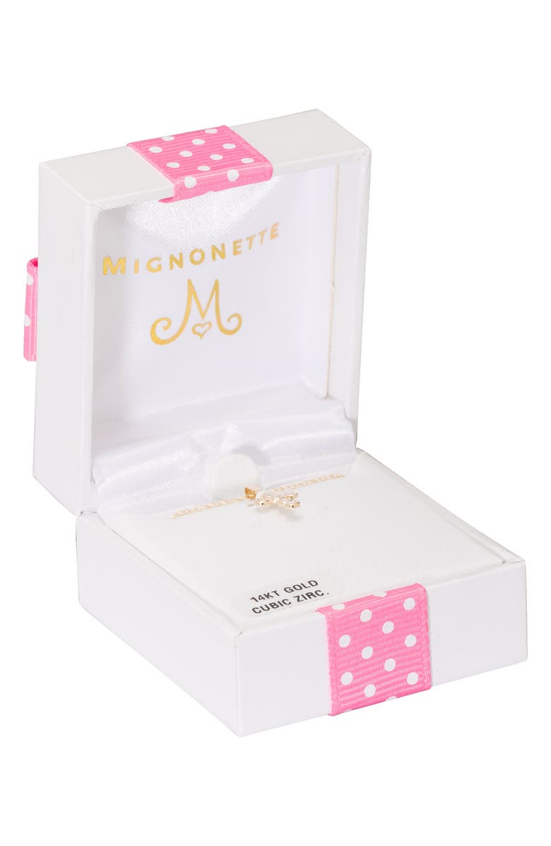 Mignonette Gold Cross Pendant Necklace, Alternate, color, Gold