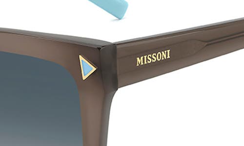 Shop Missoni 55mm Gradient Square Sunglasses In Mud/dark Blue
