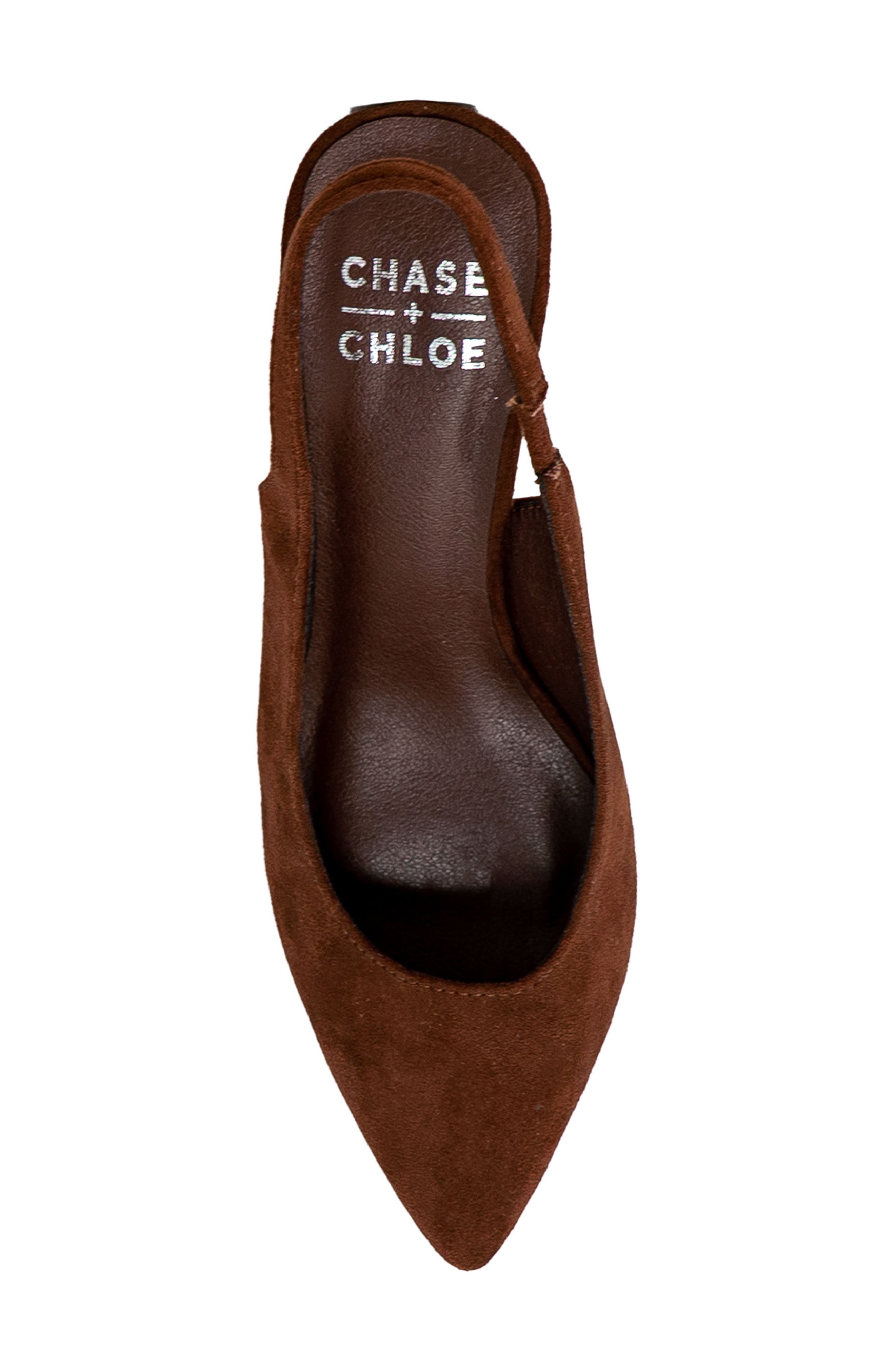 Alodia Pointed Toe Slingback Pump, Alternate, color, BROWN SUEDE