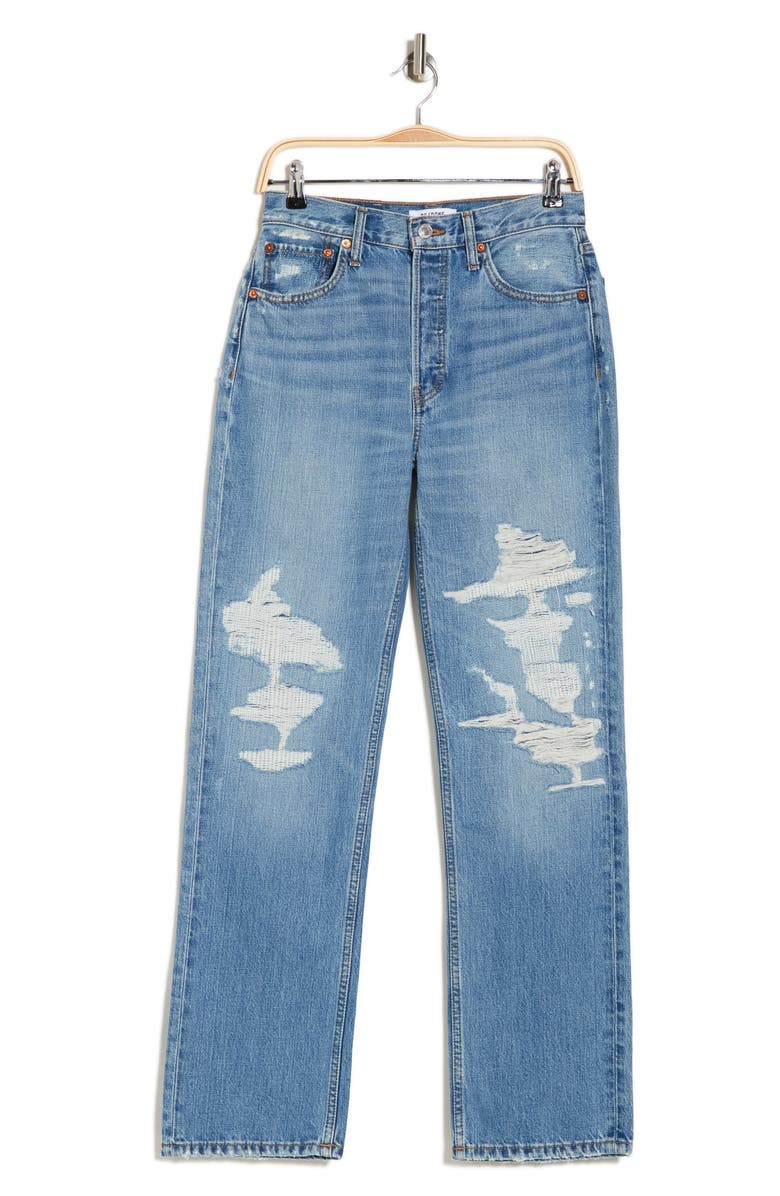 Re/Done '90s High Waist Loose Straight Leg Jeans, Alternate, color, 