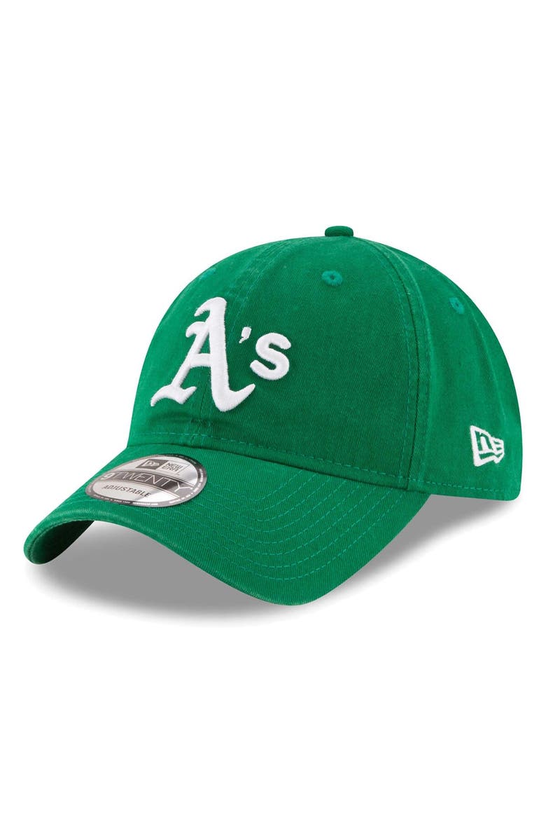 New Era Men's New Era Green Oakland Athletics Replica Core Classic 9TWENTY Adjustable Hat, Main, color, 
