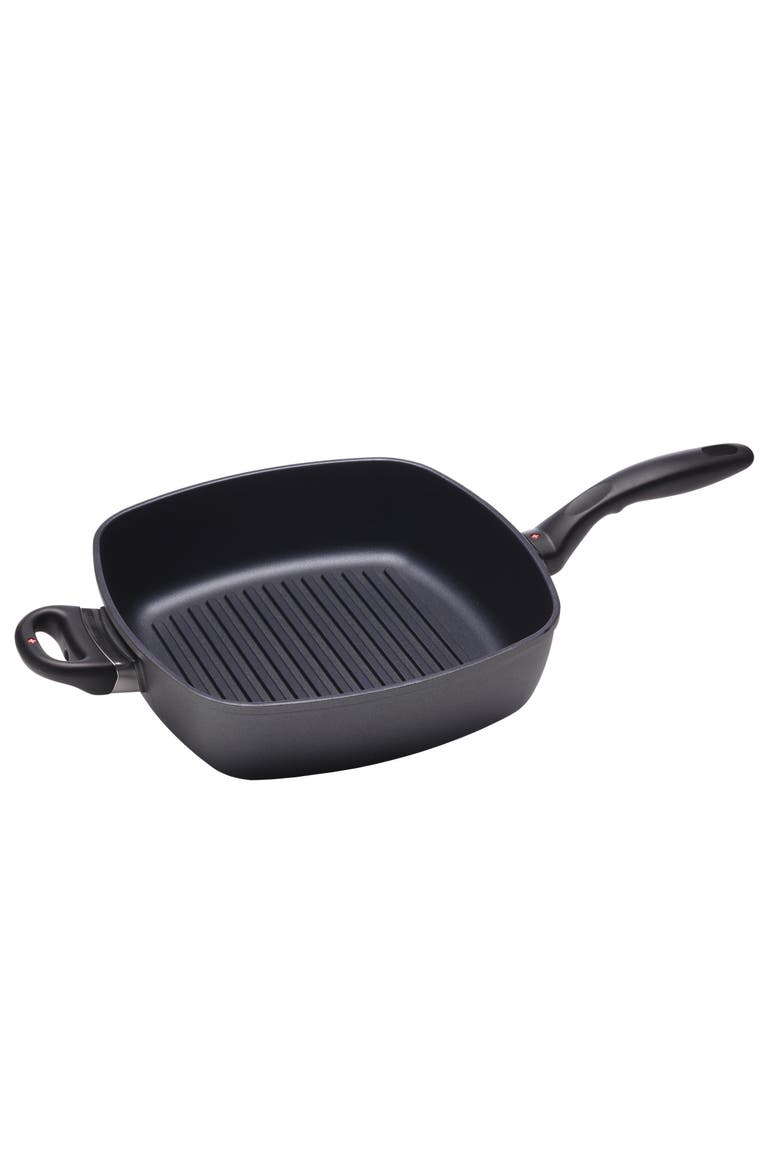 11 x 11 Inch Nonstick Deep Square Grill Pan, Main, color, Black