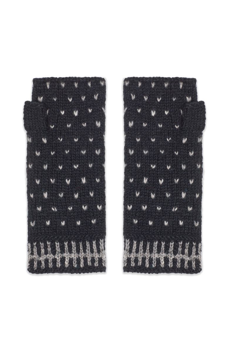 Feelgoodz Women's Artisan Hand-Knit Appalachian Winter Wool Half Mitten, Main, color, 