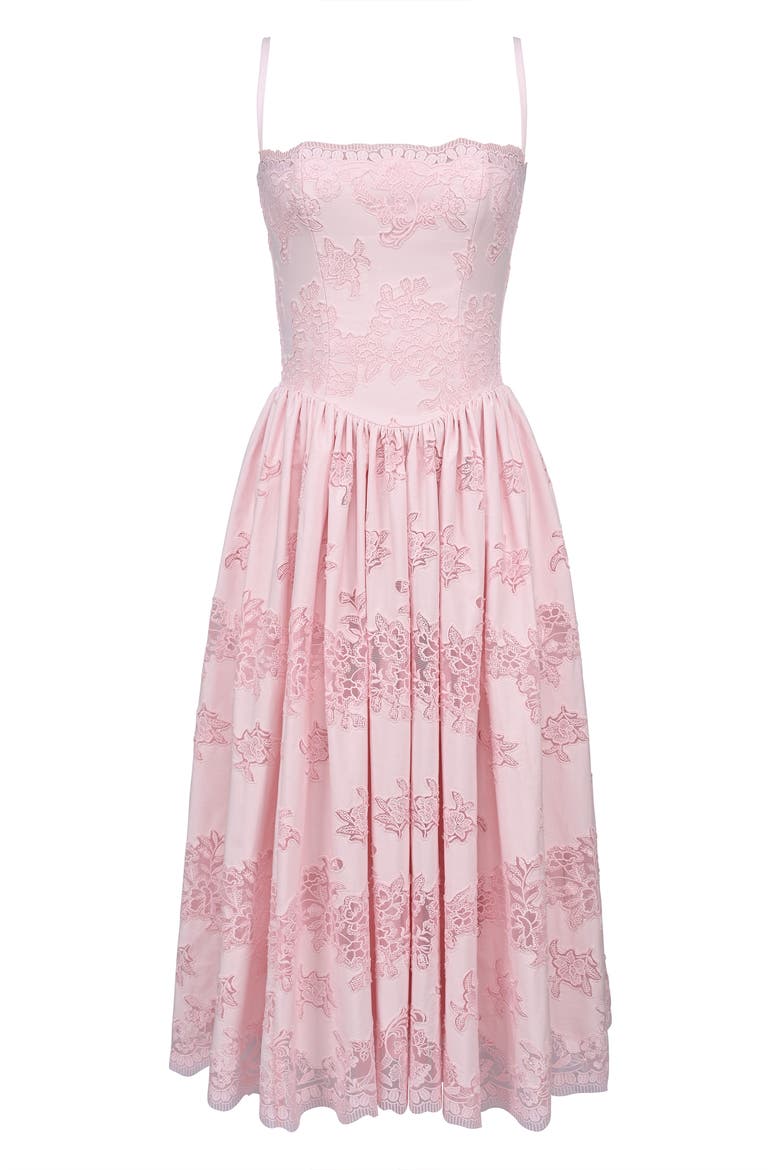 Chloe Broderie Anglaise Party Dress, Alternate, color, PINK