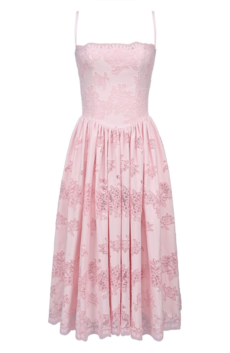 HOUSE OF CB Chloe Broderie Anglaise Party Dress, Alternate, color, Pink