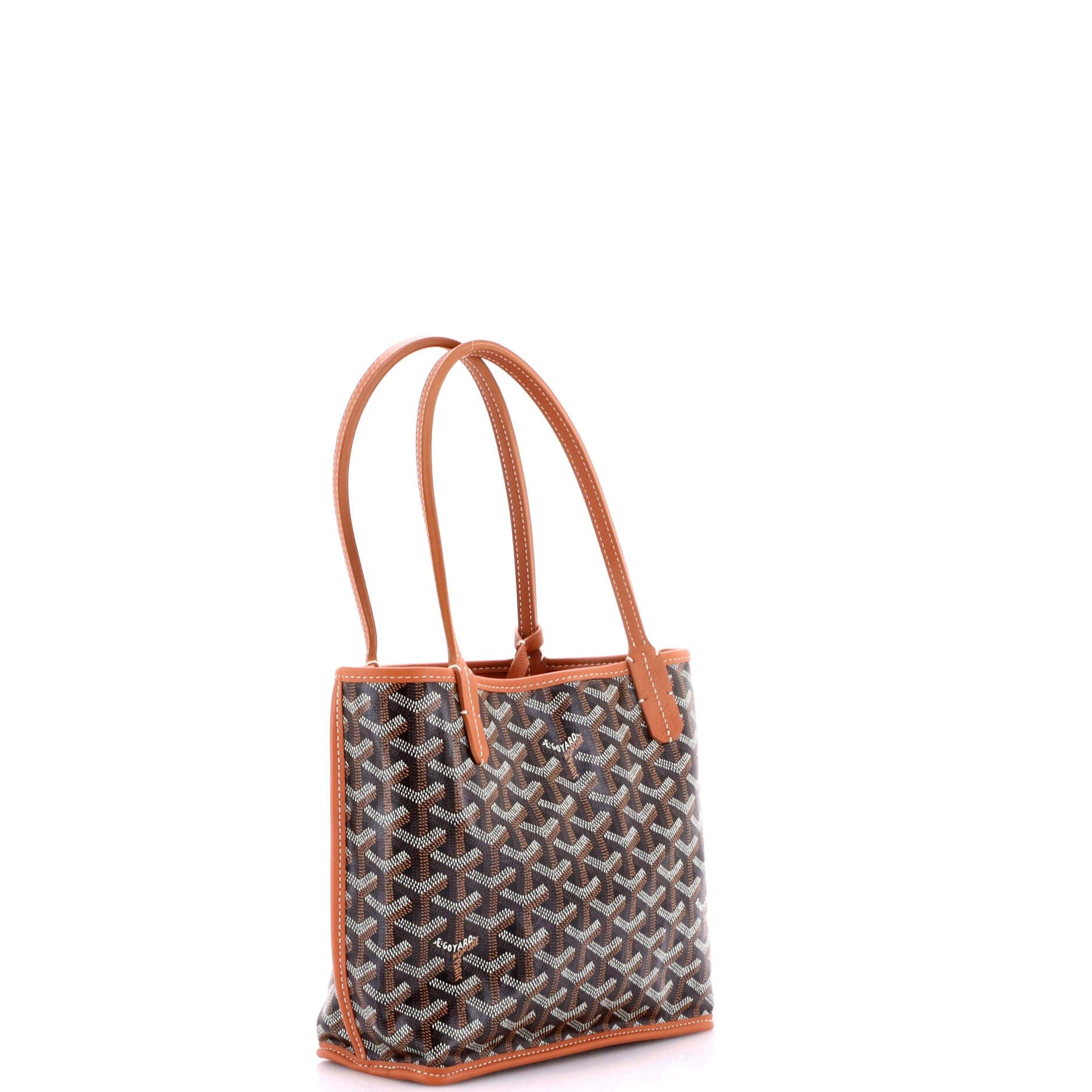 Pre-Owned Goyard Anjou Reversible Tote Coated Canvas Mini, Alternate, color, Brown