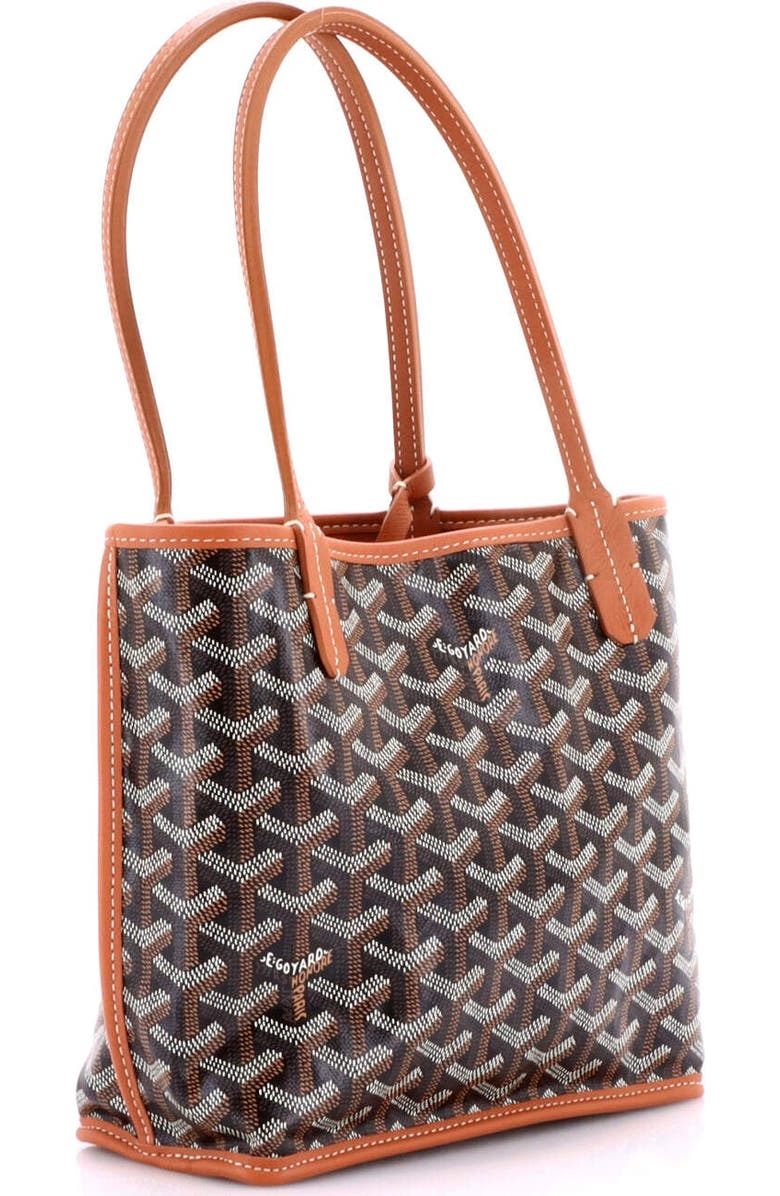 Pre-Owned Goyard Anjou Reversible Tote Coated Canvas Mini, Alternate, color, Brown