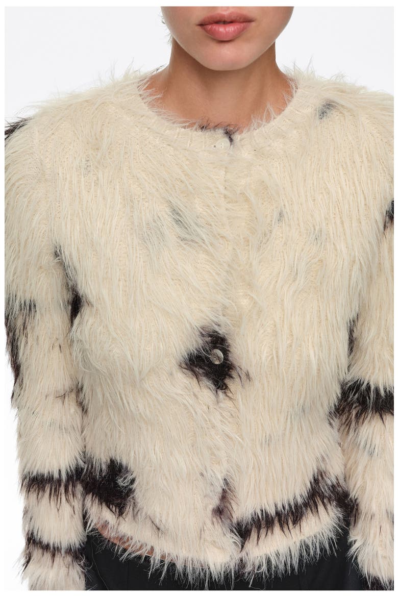 Straight Fur Cardigan, Alternate, color, PONY