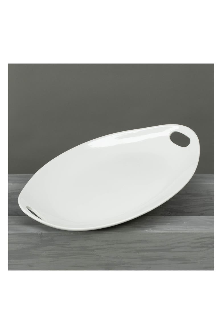 Porcelain Oval Platter, Alternate, color, WHITE