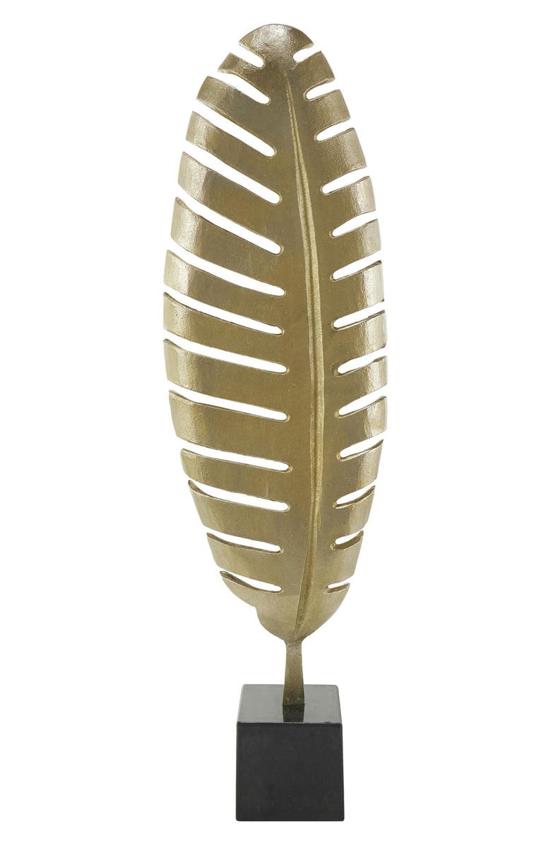 UMA Glam Leaf Sculpture, Alternate, color, Gold