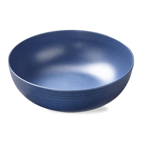 Denim Blue Brooklyn Melamine Serving Bowl Dishwasher Safe