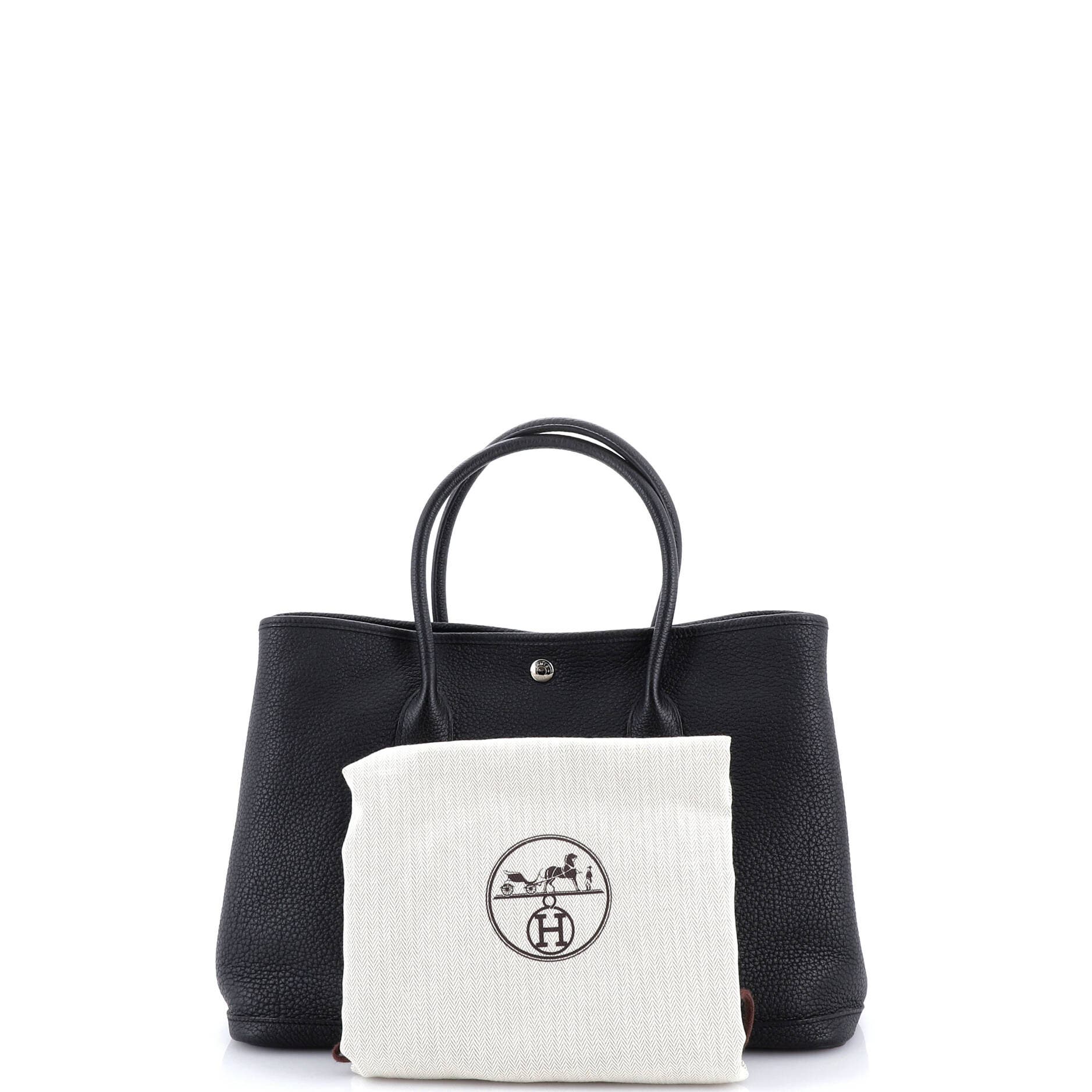 Pre-Owned Hermes Garden Party Tote Leather 36, Alternate, color, Noir