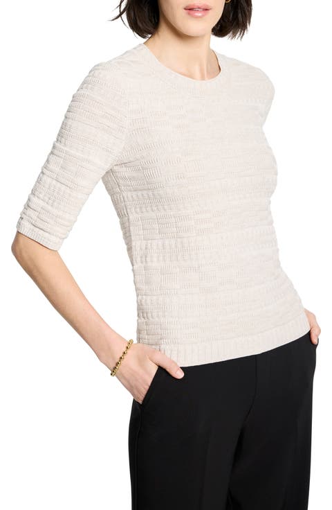 Cotton Blend Jacquard Sweater