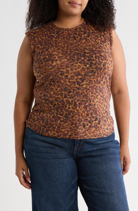 Leopard Print Sweater Vest