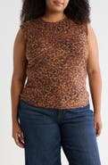 Democracy Leopard Print Sweater Vest