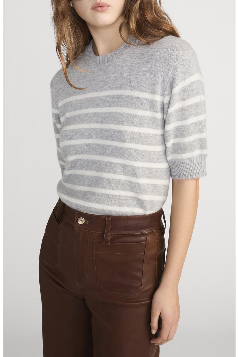 The Cashmere Easy Crew Sweater, Alternate, color, GREY MULTI