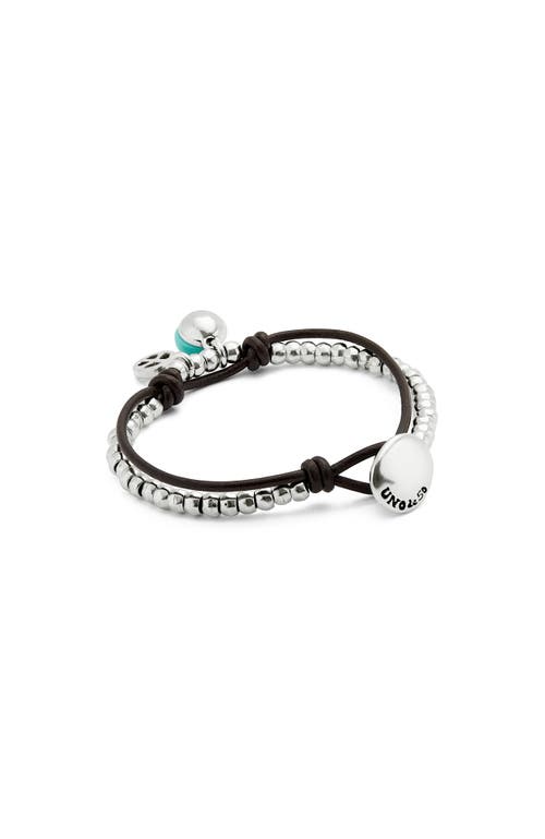 Unode50 Turquoise Murano Bead Strap In Gray