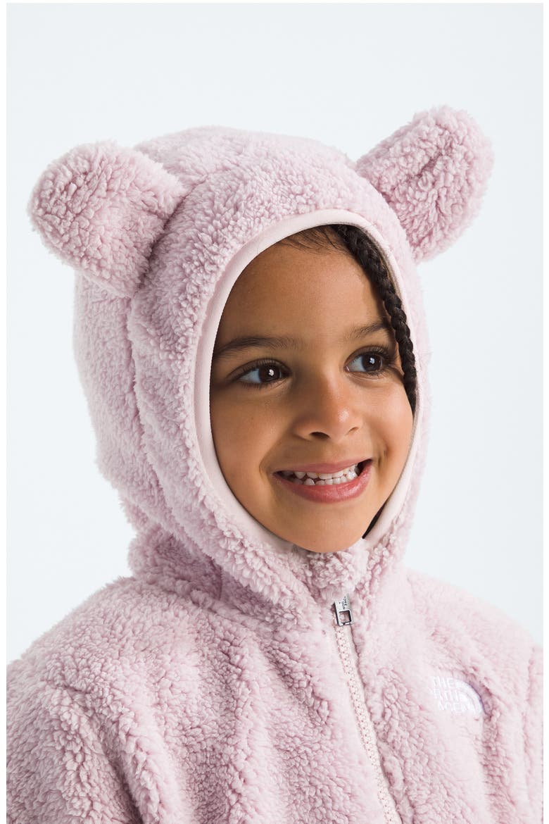 Kids' Campshire Ear Appliqué Fleece Zip Hoodie, Alternate, color, PALE BLOSSOM