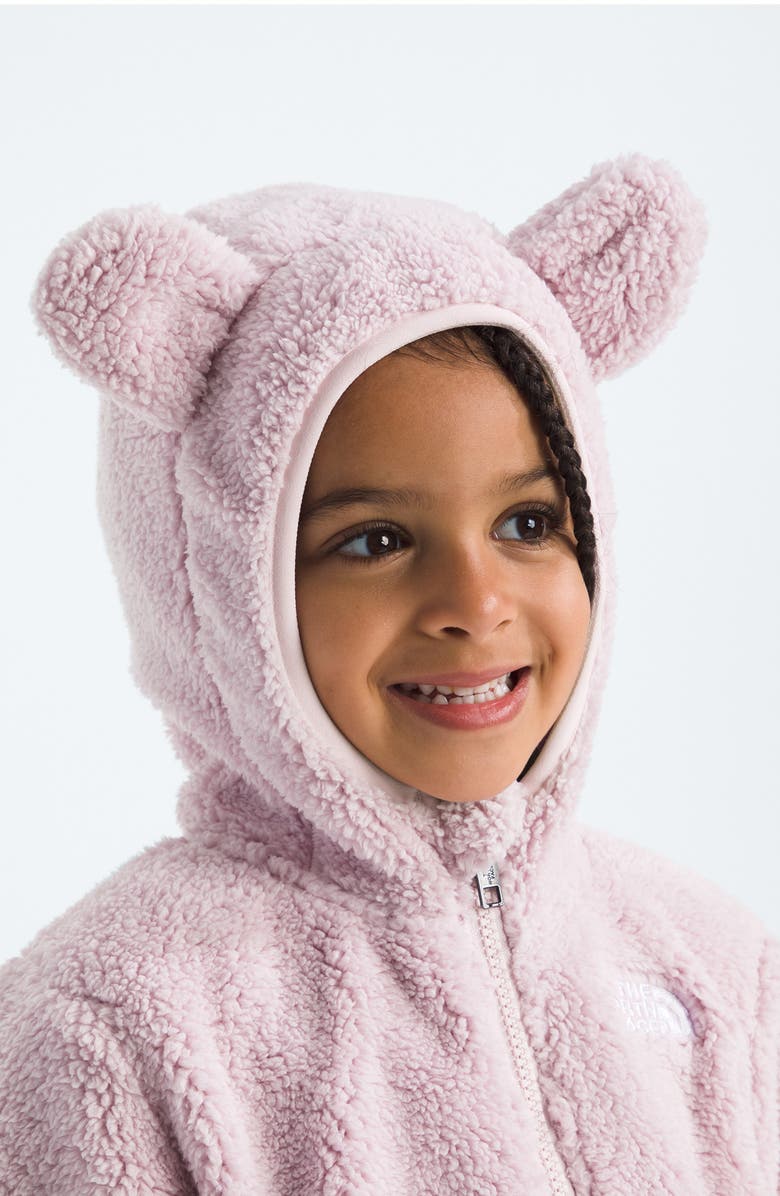 The North Face Kids' Campshire Ear Appliqué Fleece Zip Hoodie, Alternate, color, Pale Blossom
