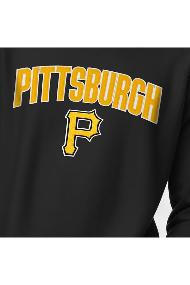Men's Champion  Black Pittsburgh Pirates Reverse Weave Chenille Sweatshirt, Alternate, color, Black