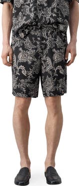 MANGO Slim Fit Print Bermuda Shorts
