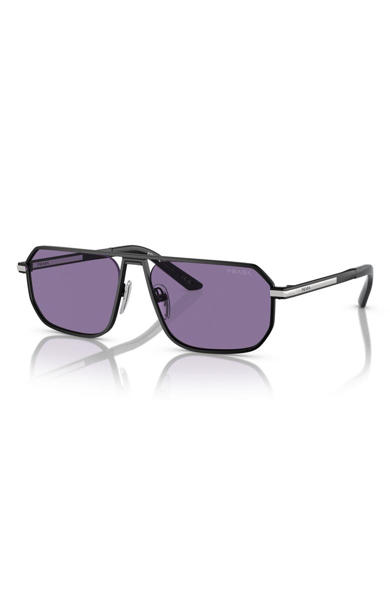 Prada 59mm Pillow Sunglasses, Alternate, color, 