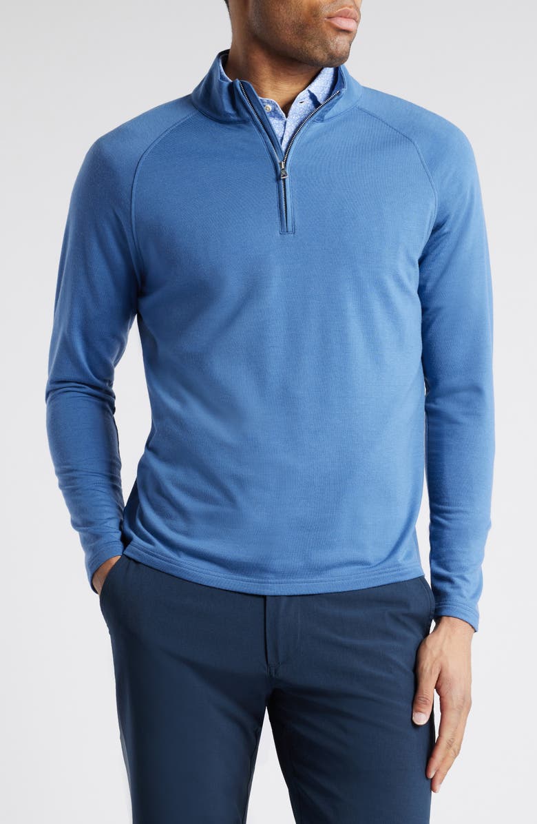 Peter Millar Crown Crafted Excursionist Flex Quarter Zip Pullover, Main, color, 