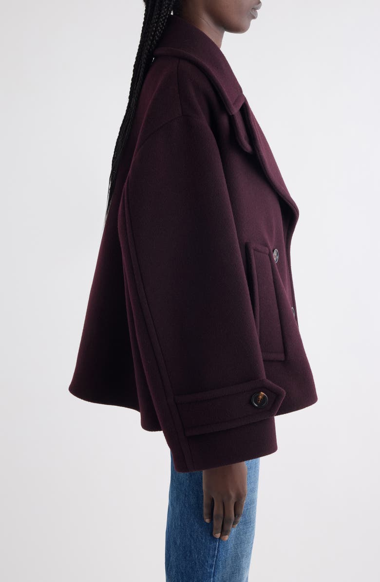 Chloé Iconic Soft Wool Blend Coat, Alternate, color, Deep Purple