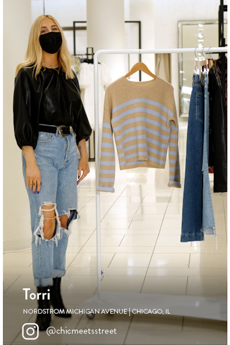 Toujours Stripe Cashmere Sweater video