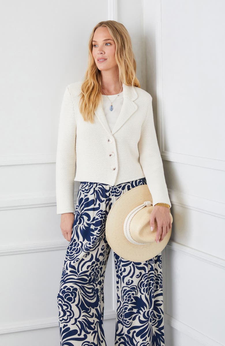 Karen Kane Open Stitch Sweater Blazer, Alternate, color, 