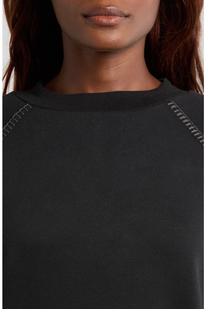 Classic Cotton Blend Sweatshirt, Alternate, color, BLK