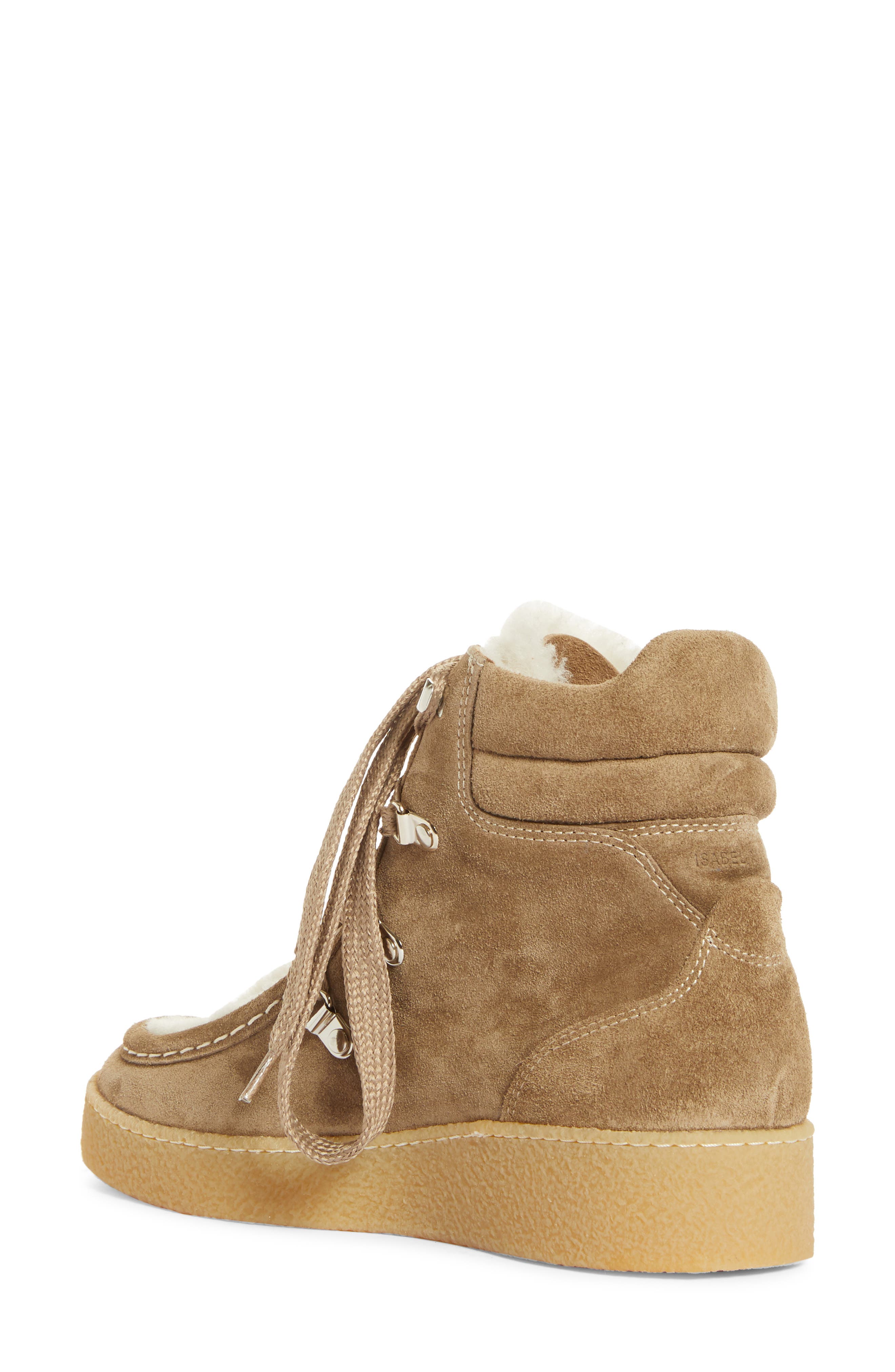 Isabel Marant Alpica Genuine Shearling Hiking Boot, Alternate, color, 